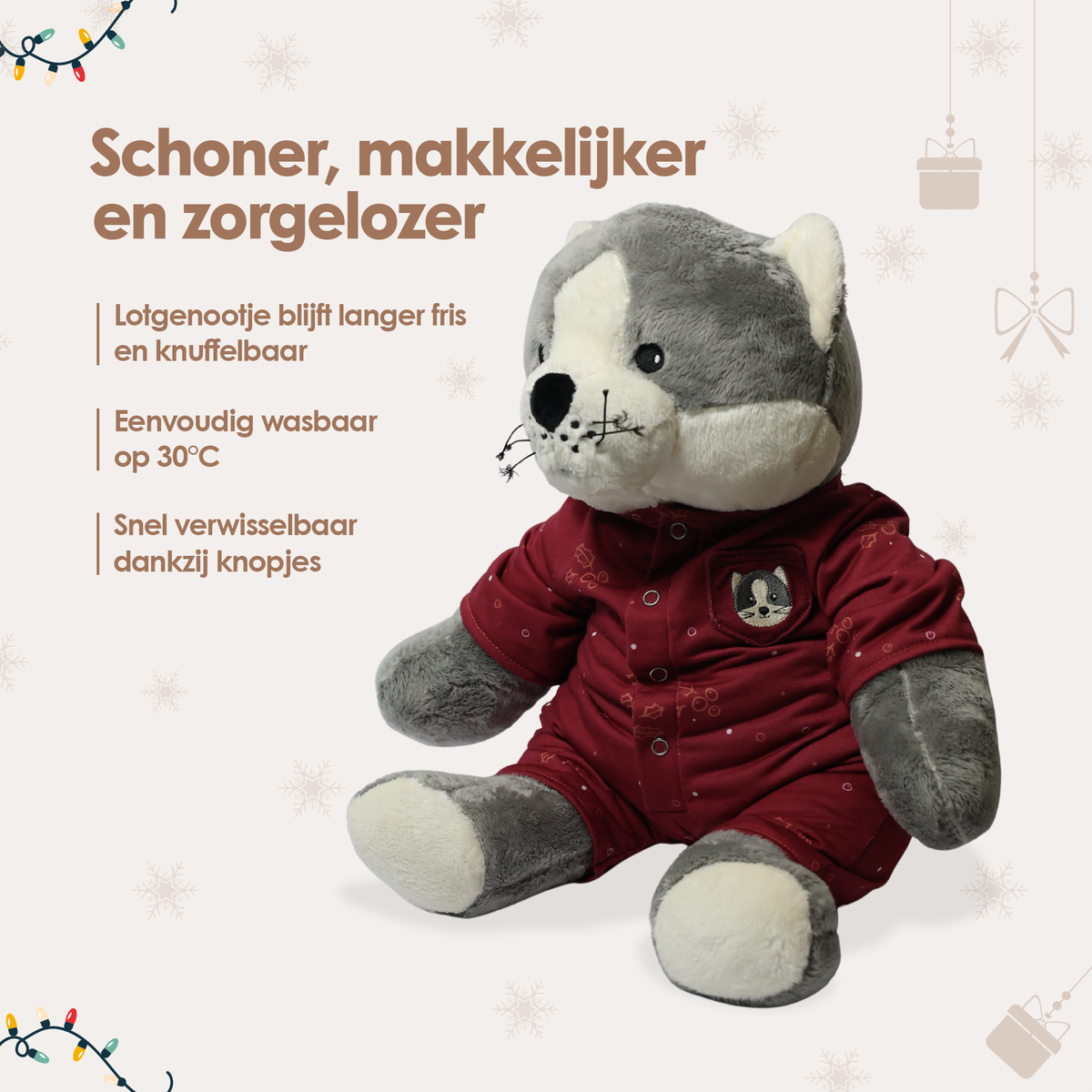 Kat Kleding Winter Lotgenootje