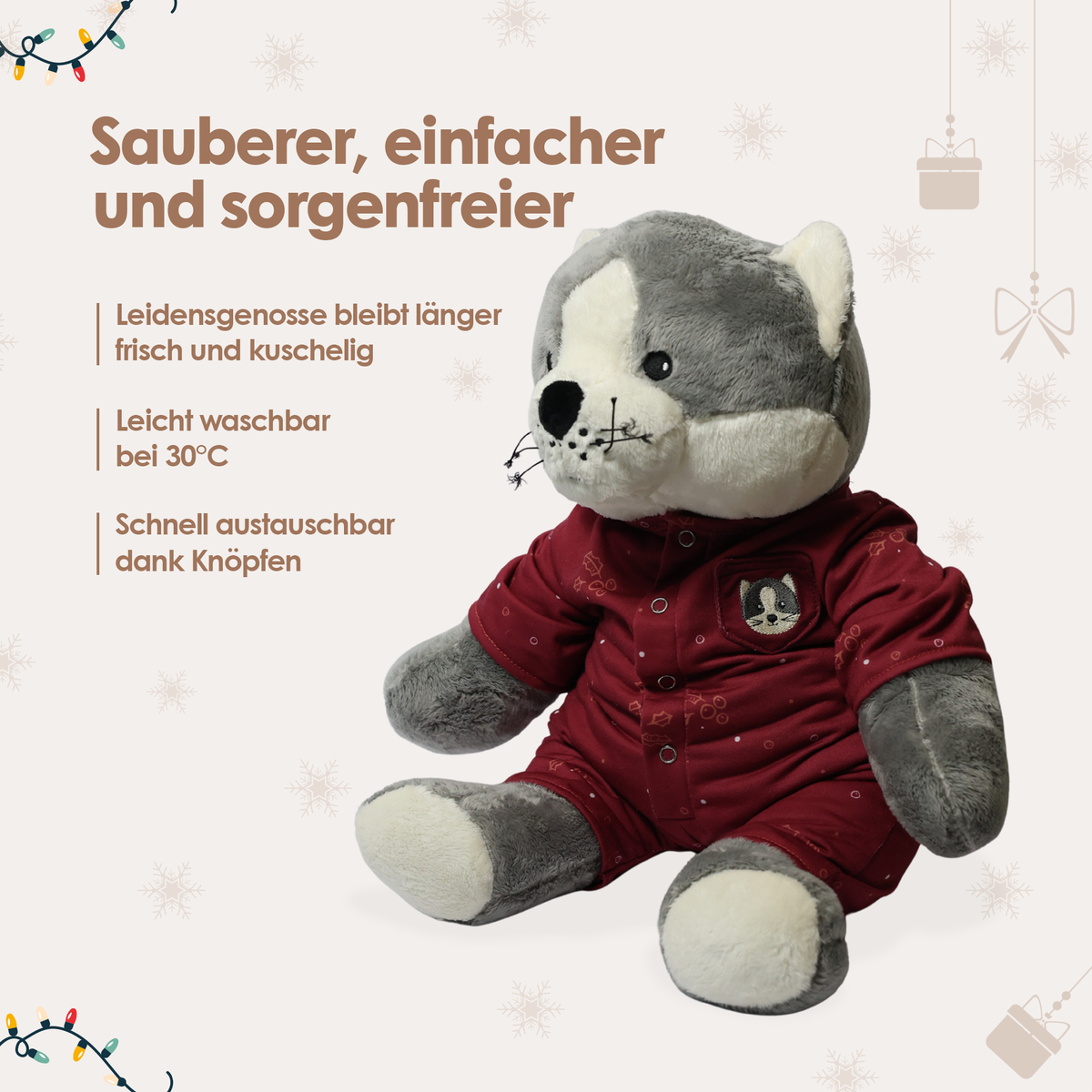 Kat Kleding Winter Lotgenootje