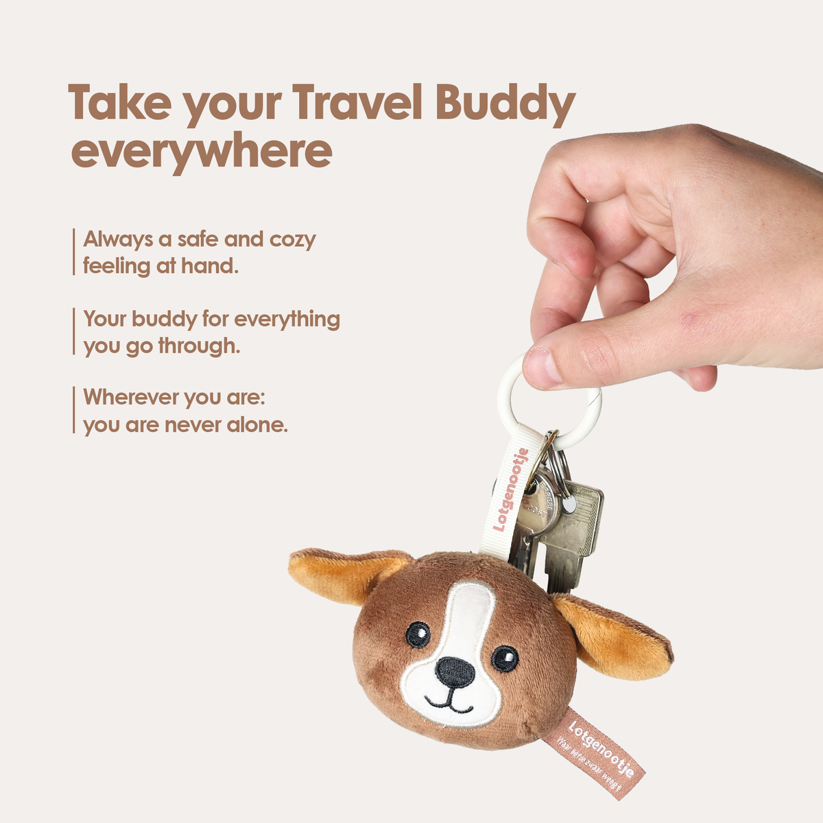 Reisgenootje Sleutelhanger Hond