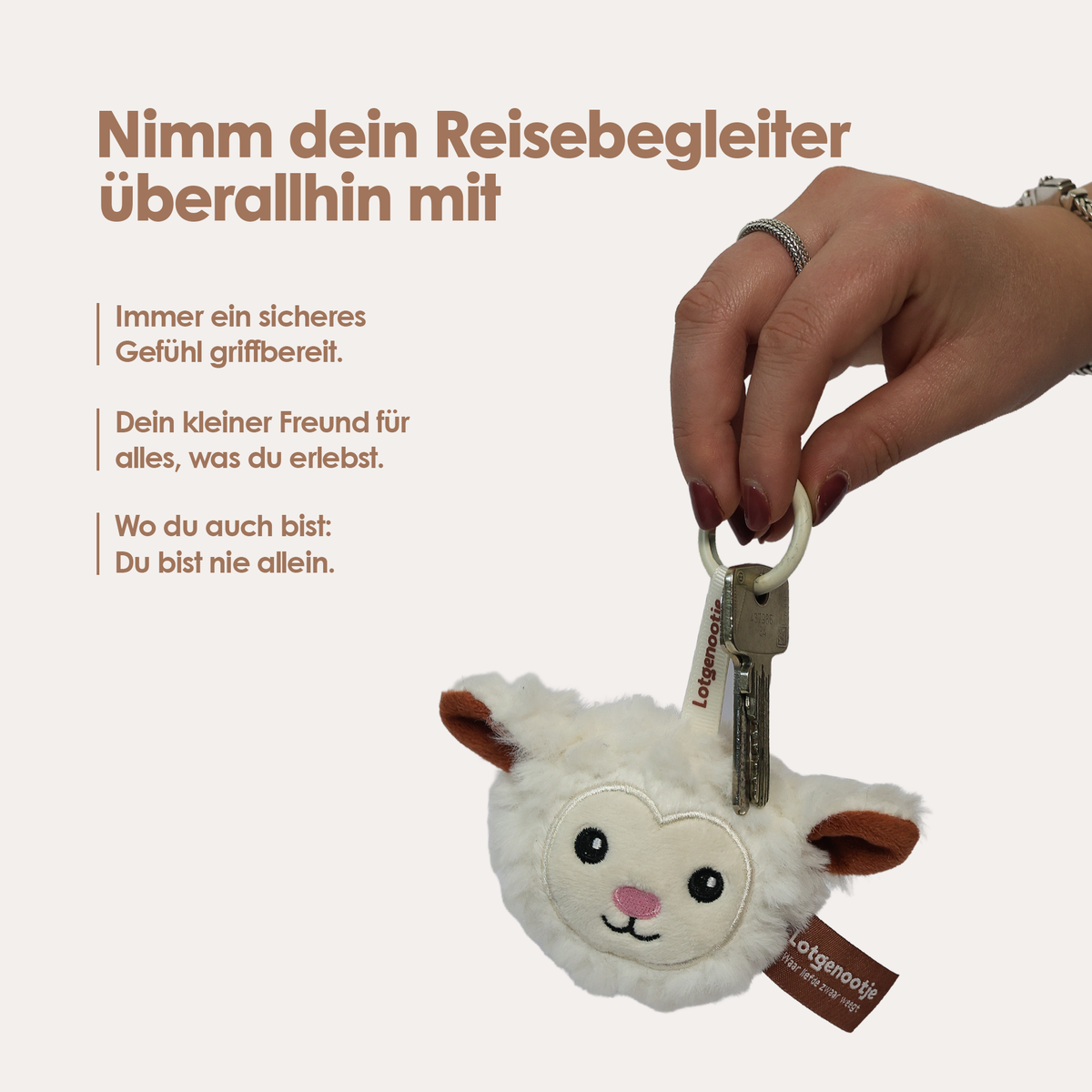 Reisgenootje Sleutelhanger Schaap