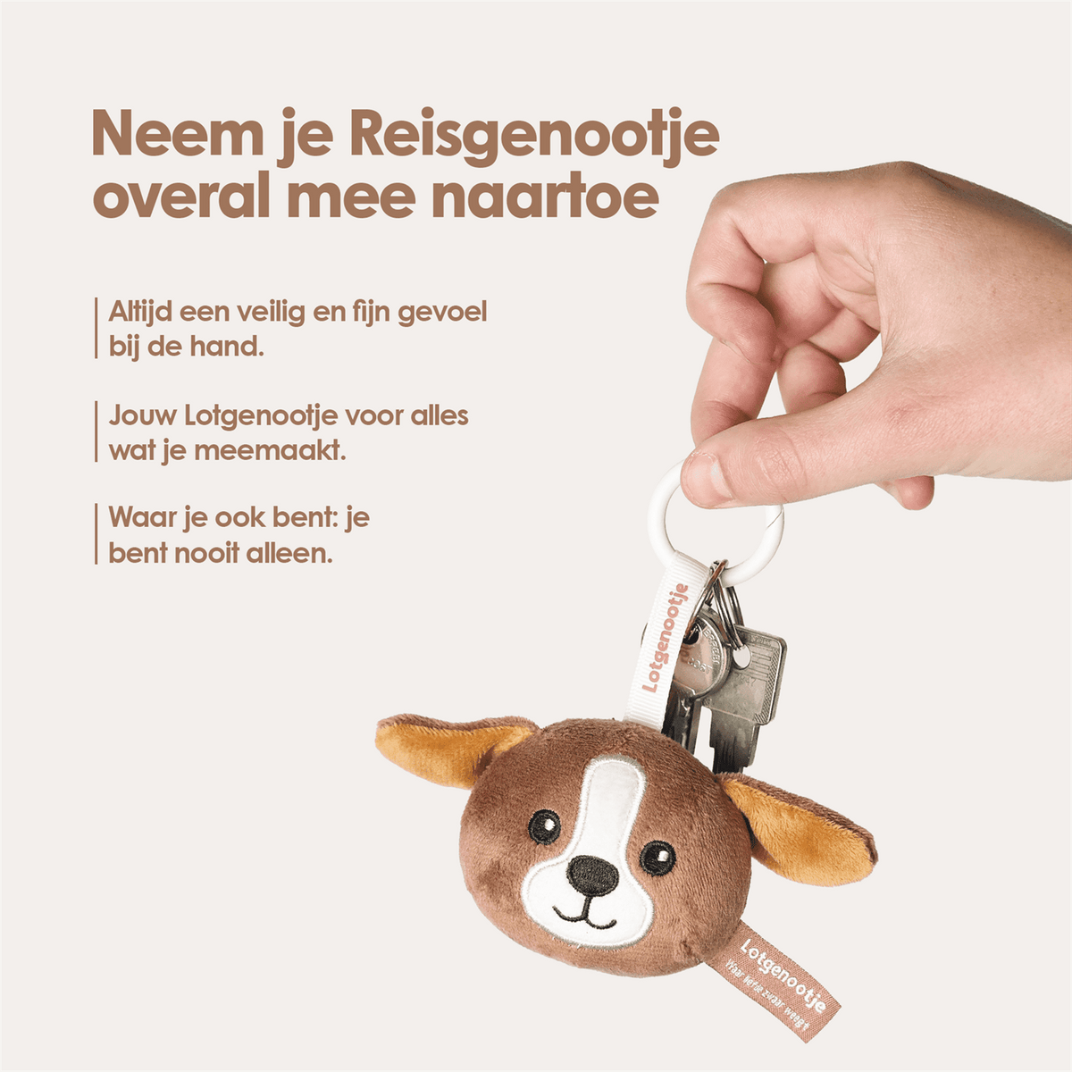 Reisgenootje Sleutelhanger Hond
